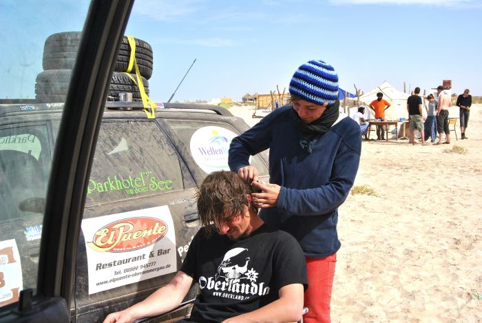 Team Scharf hat einen Ruhetag in Nouakchott, Mauretanien.