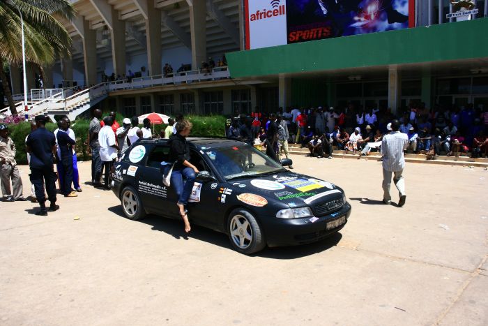 Unser Fahrzeug während des finalen Gebots.