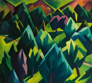 Adolf Erbslöh – Park (Die tanzenden Bäume), 1921 Gemälde „Park (Die tanzenden Bäume)“ von Adolf Erbslöh aus dem Jahr 1921