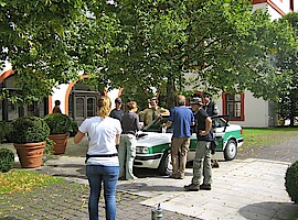 Dreharbeiten am Set von Hubert und Staller